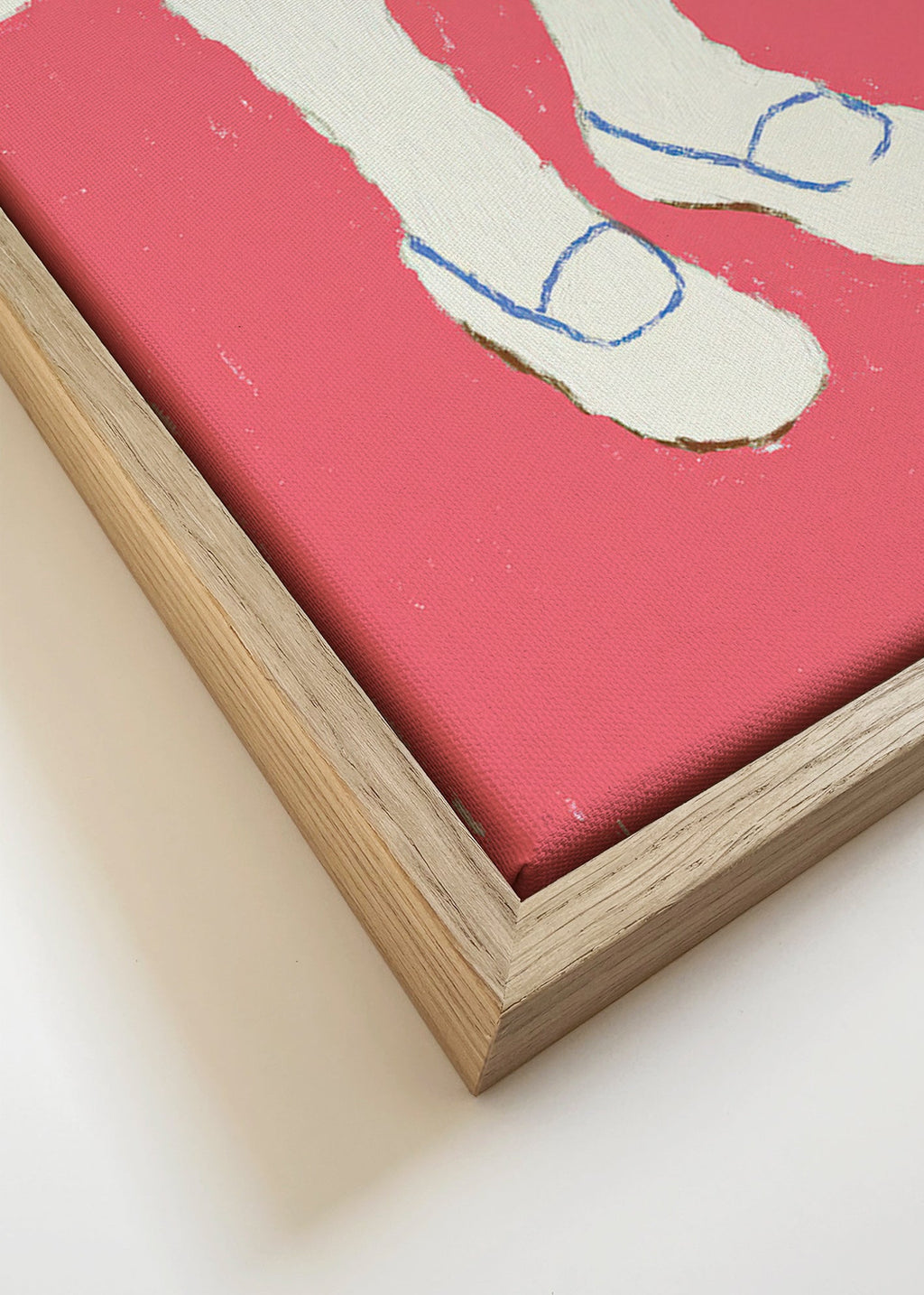 Illustration av ben med rosa skor