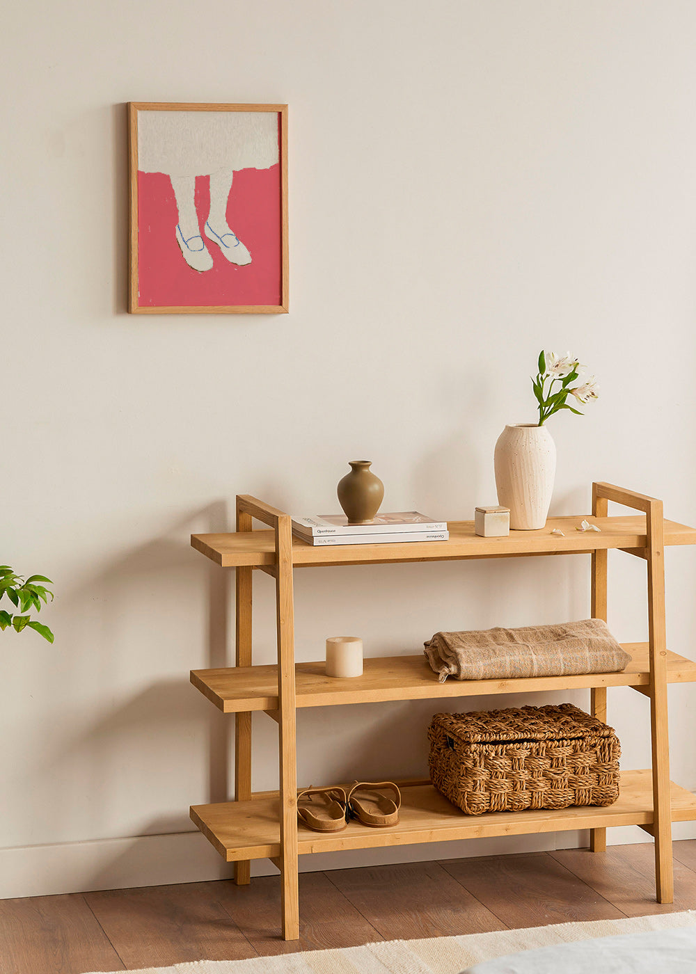 Illustration av ben med rosa skor