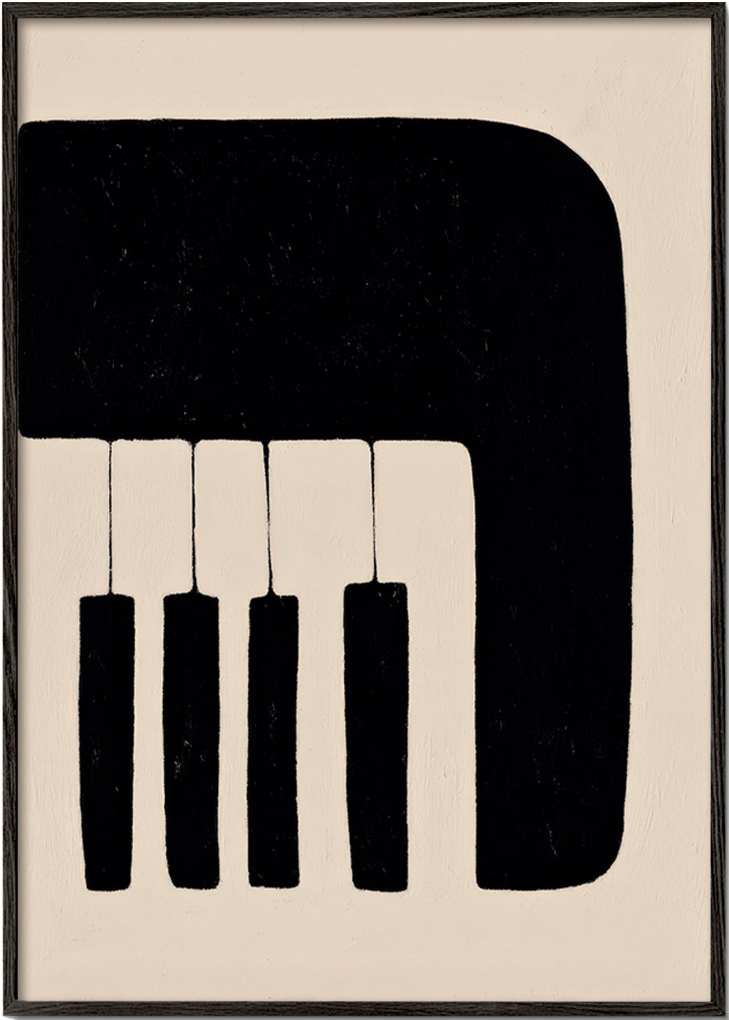Minimalistiskt pianoverk med tangenter