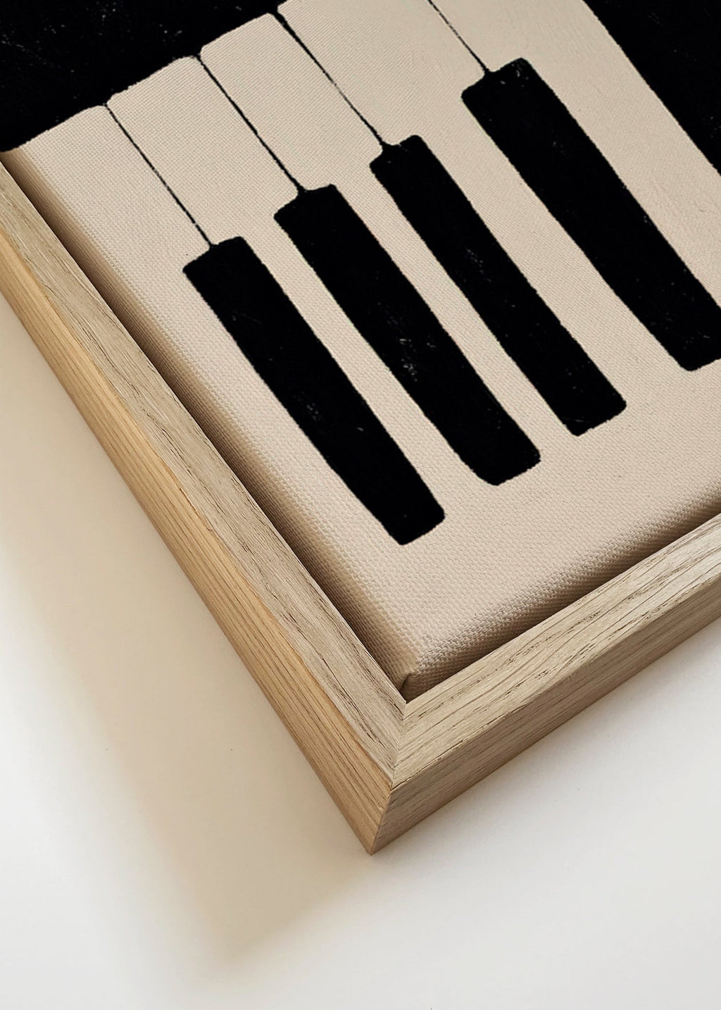 Minimalistiskt pianoverk med tangenter
