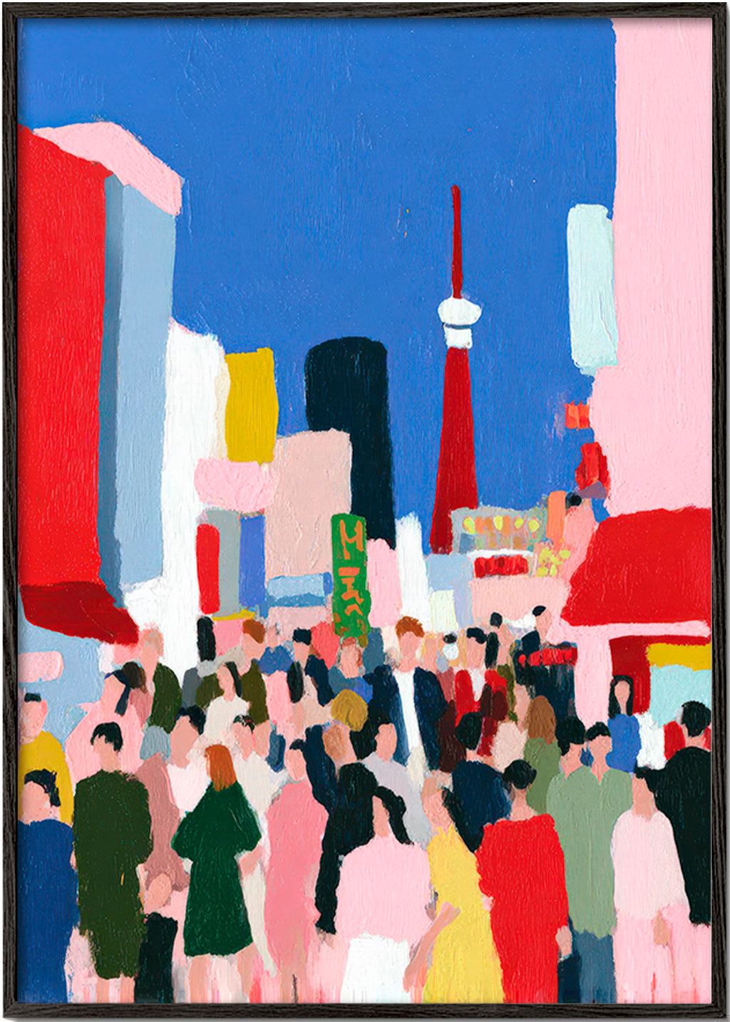 Stadsposter Tokyo färgstark