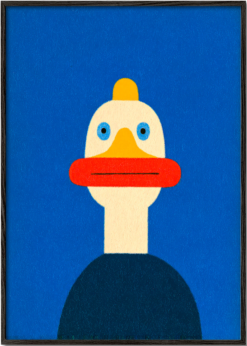 Poster blå anka illustration