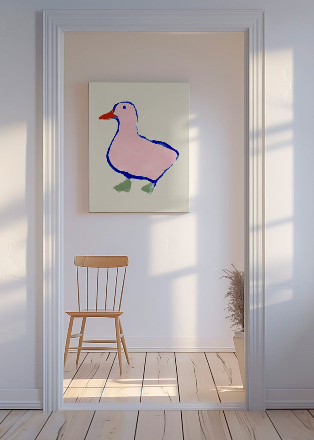 Barnposter: rosa ankunge