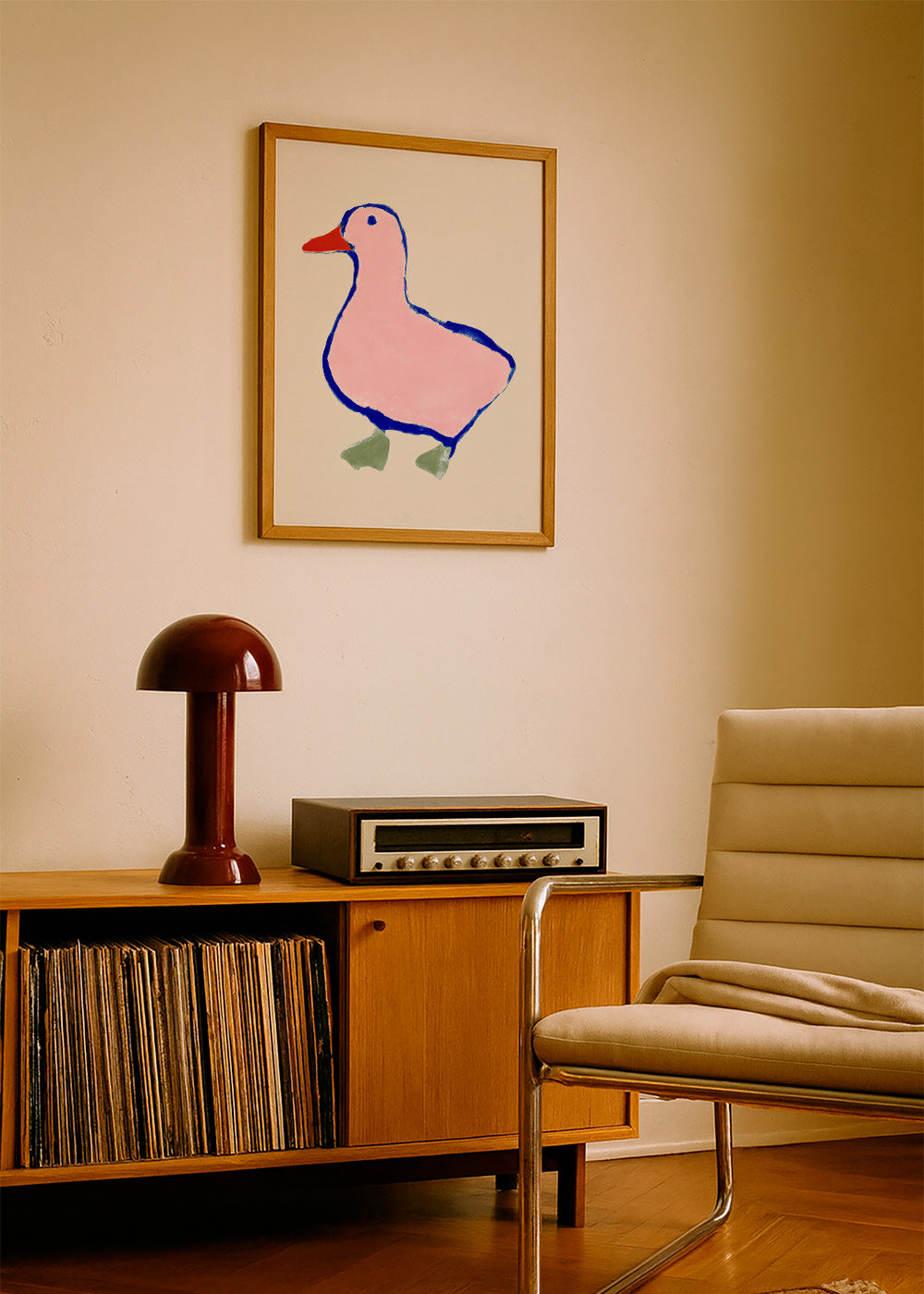 Barnposter: rosa ankunge