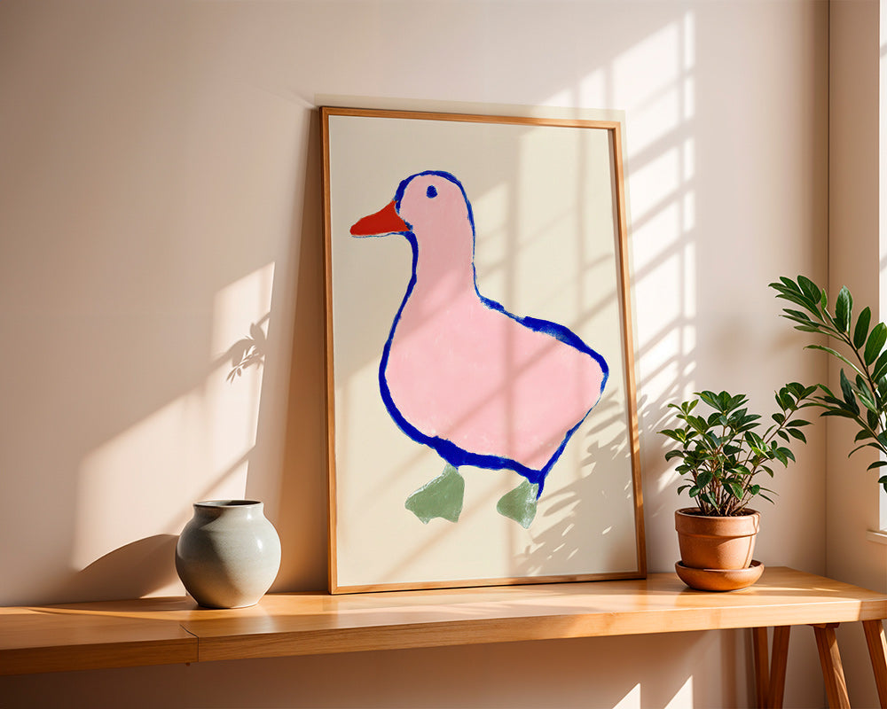 Barnposter: rosa ankunge