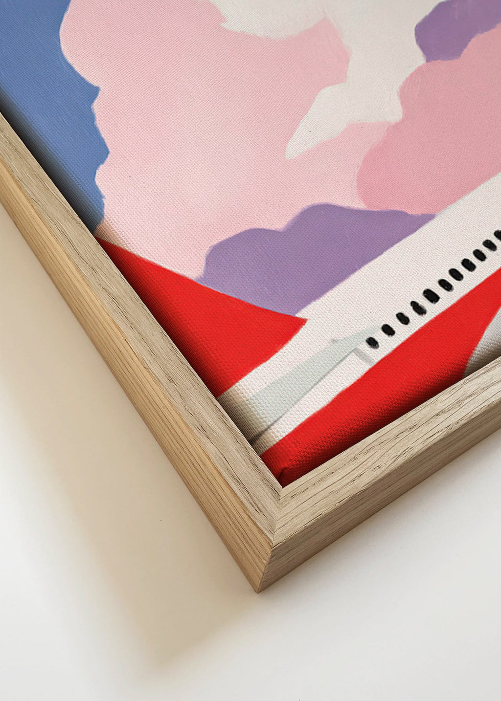 Illustration av flygplan över rosa moln