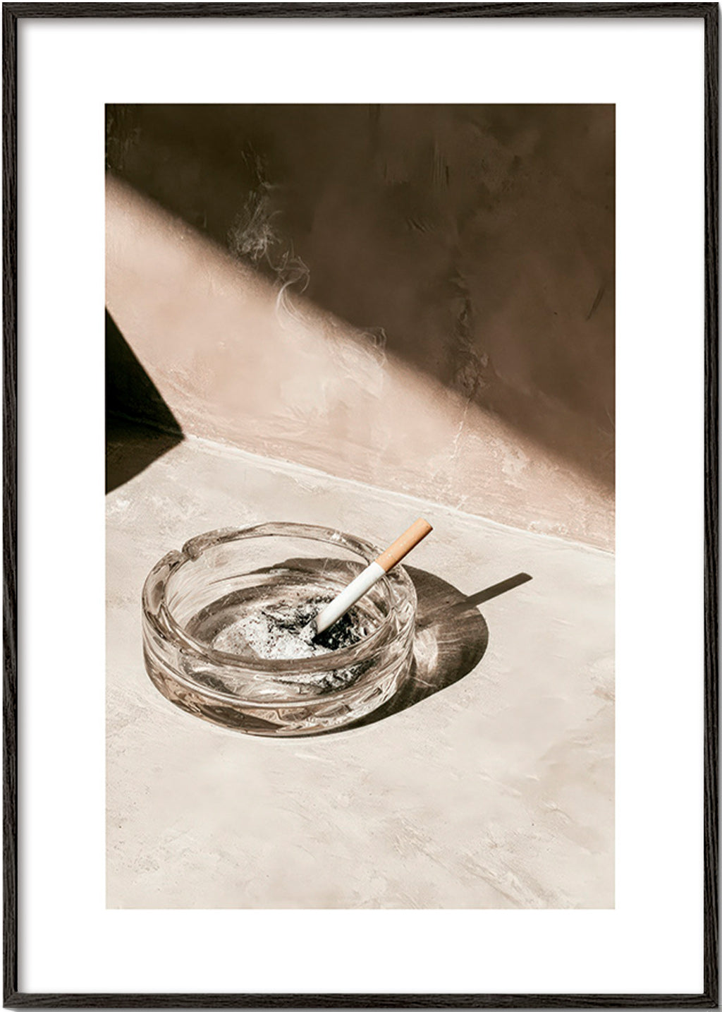 Köksfotografi med glas-askkopp