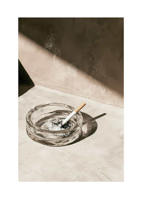 Köksfotografi med glas-askkopp