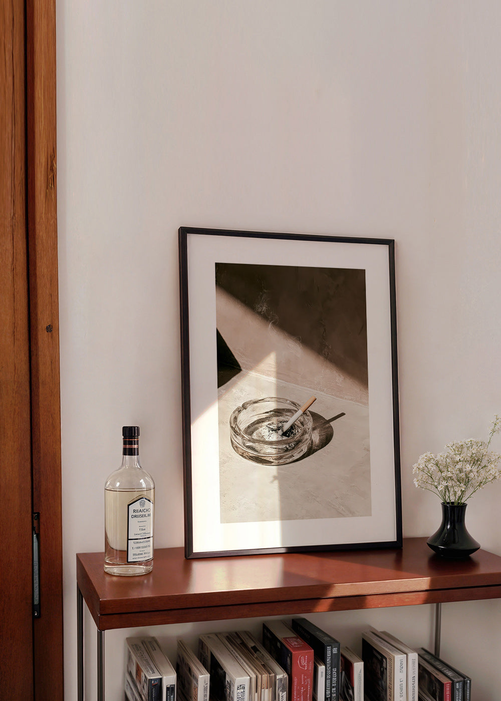 Köksfotografi med glas-askkopp