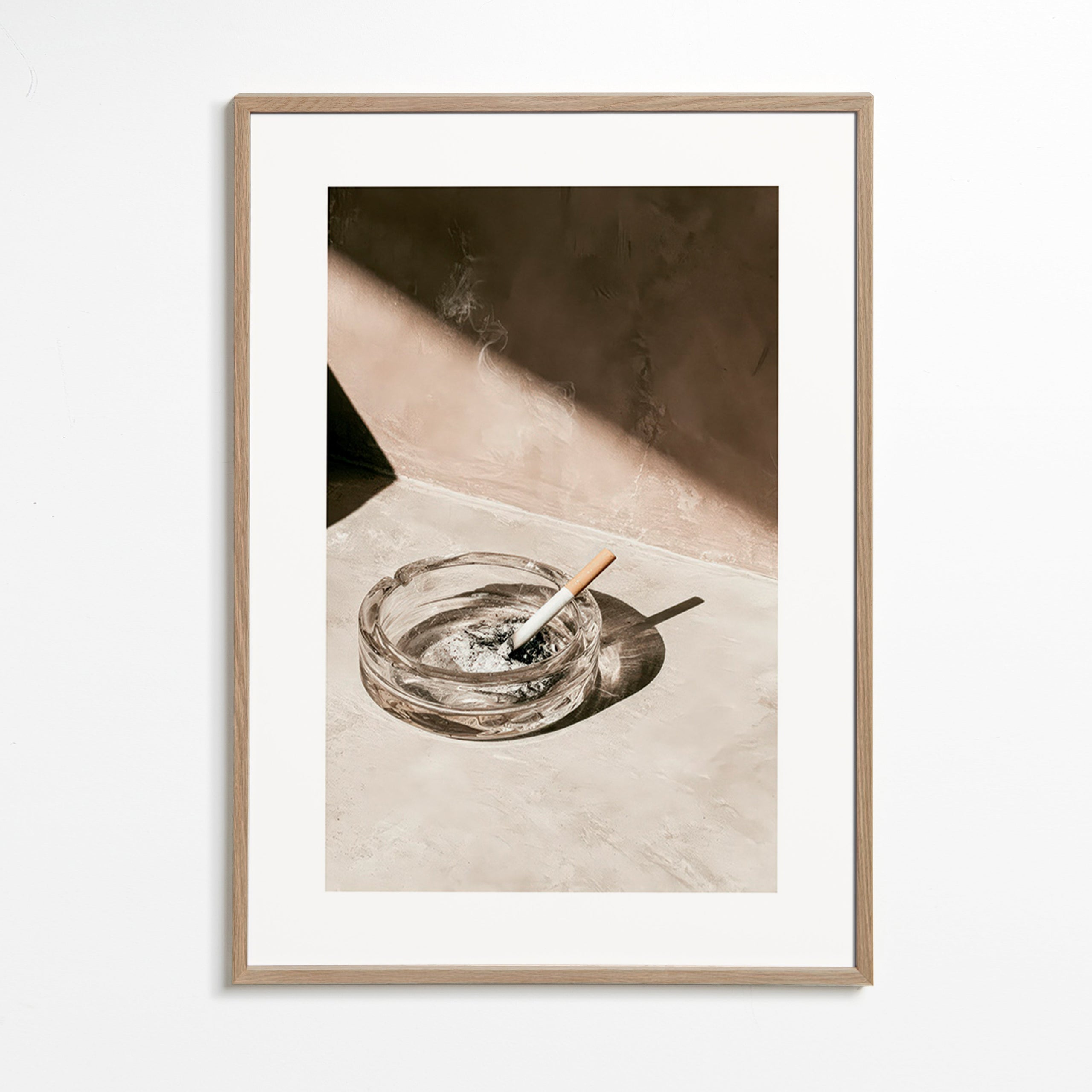 Köksfotografi med glas-askkopp