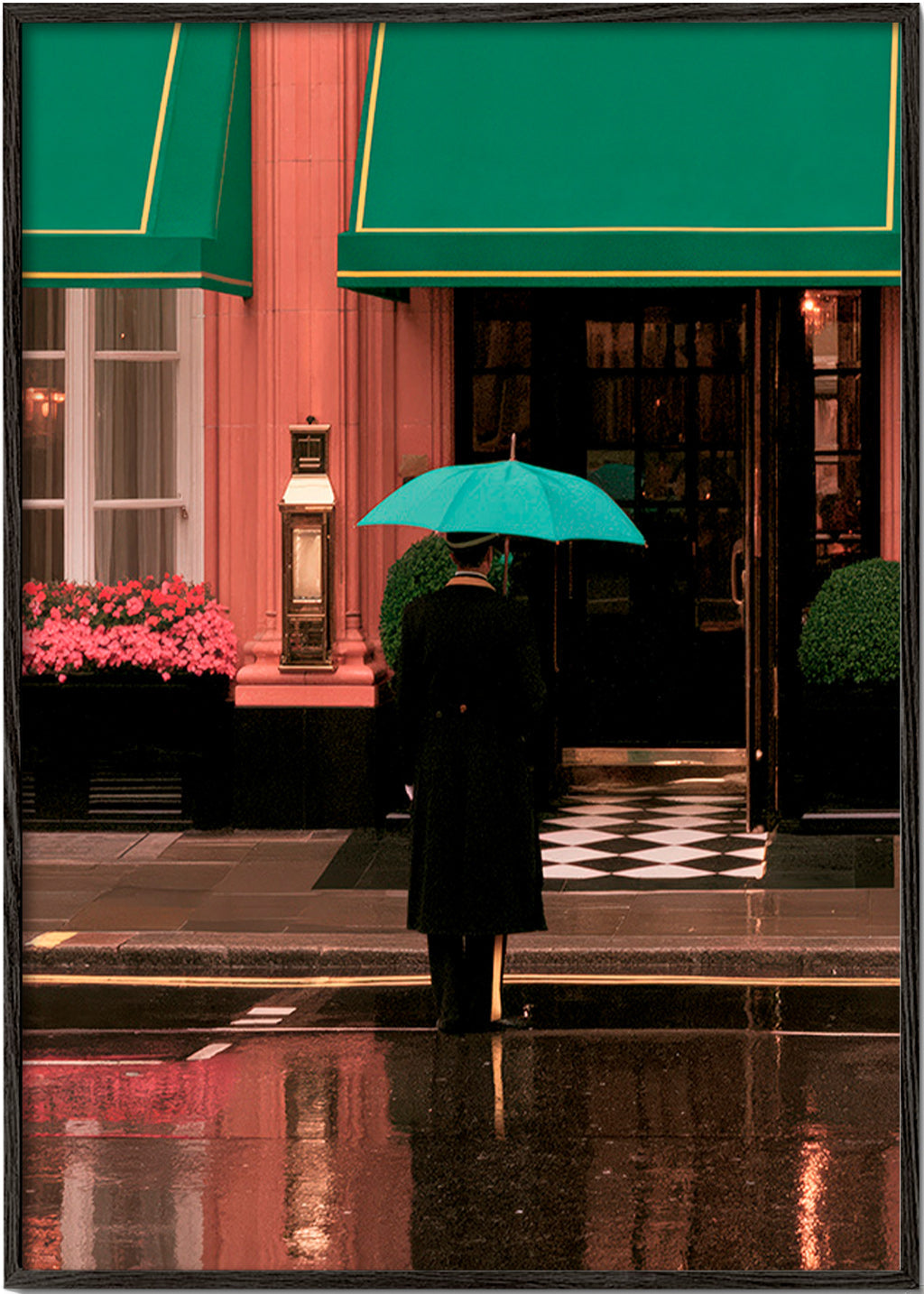 Stadsfotografi: gestalt med paraply och reflektioner