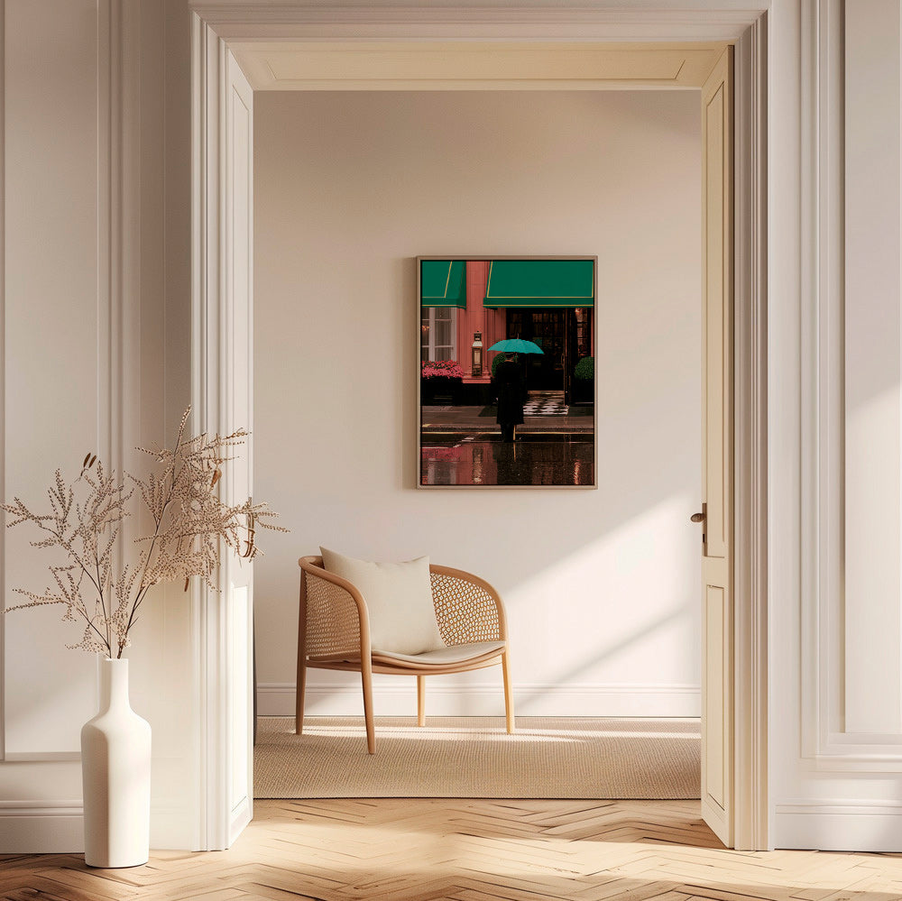 Stadsfotografi: gestalt med paraply och reflektioner