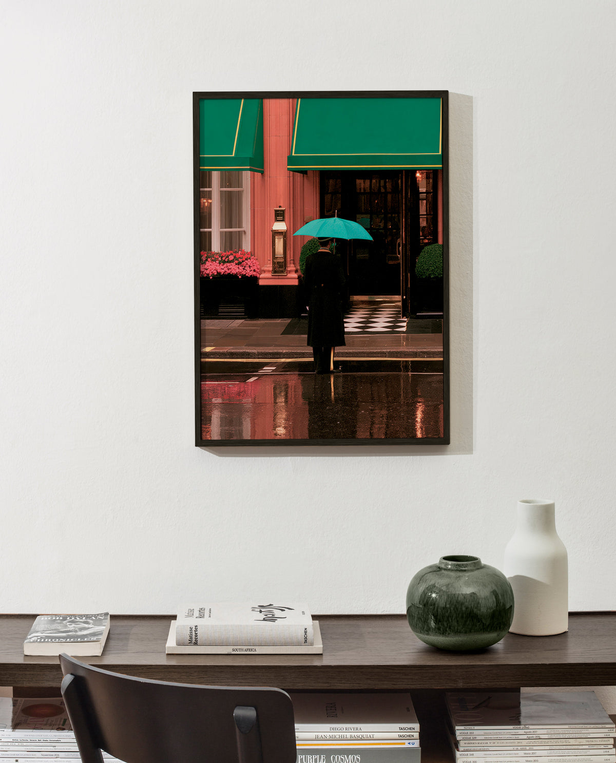 Stadsfotografi: gestalt med paraply och reflektioner