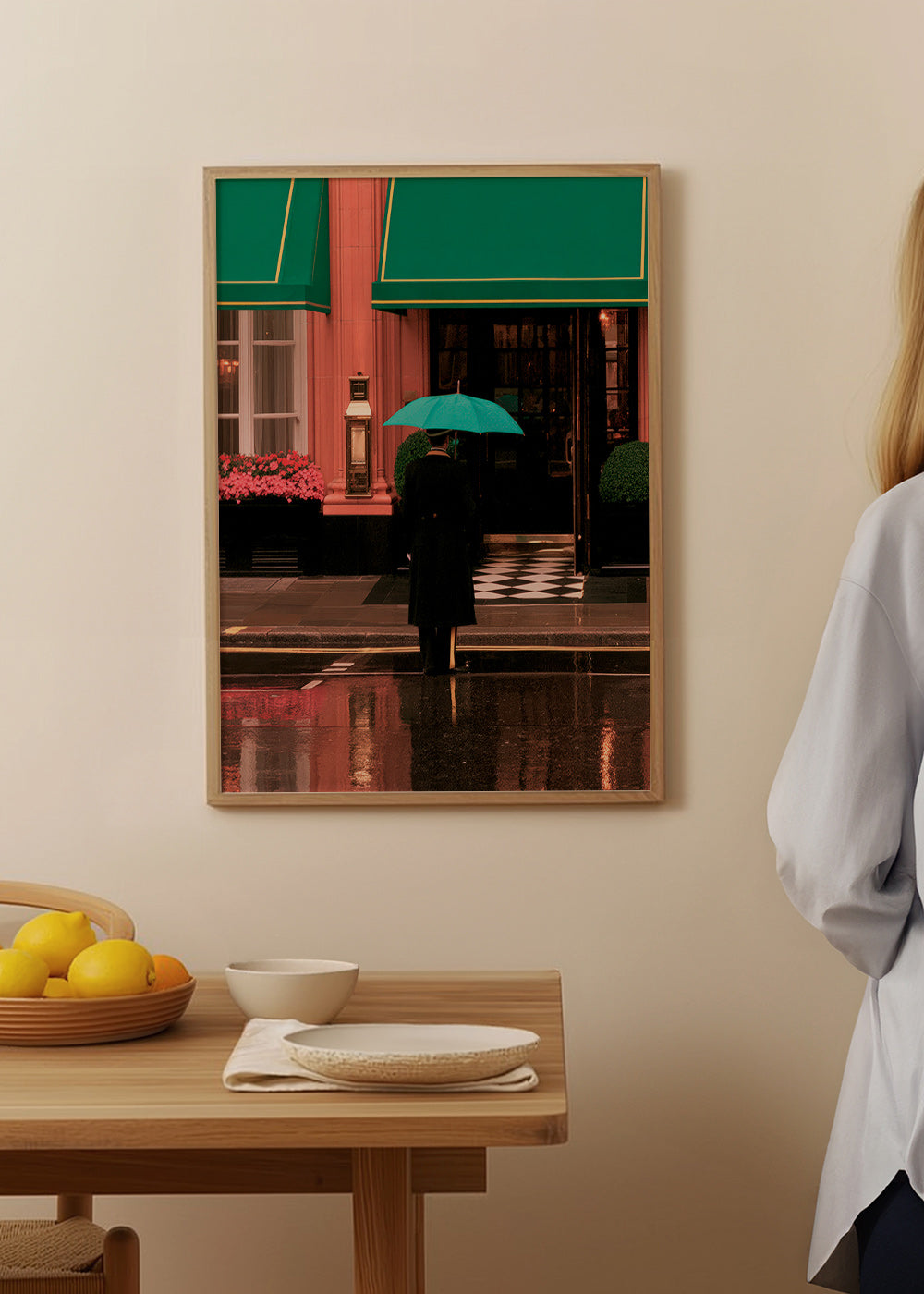 Stadsfotografi: gestalt med paraply och reflektioner