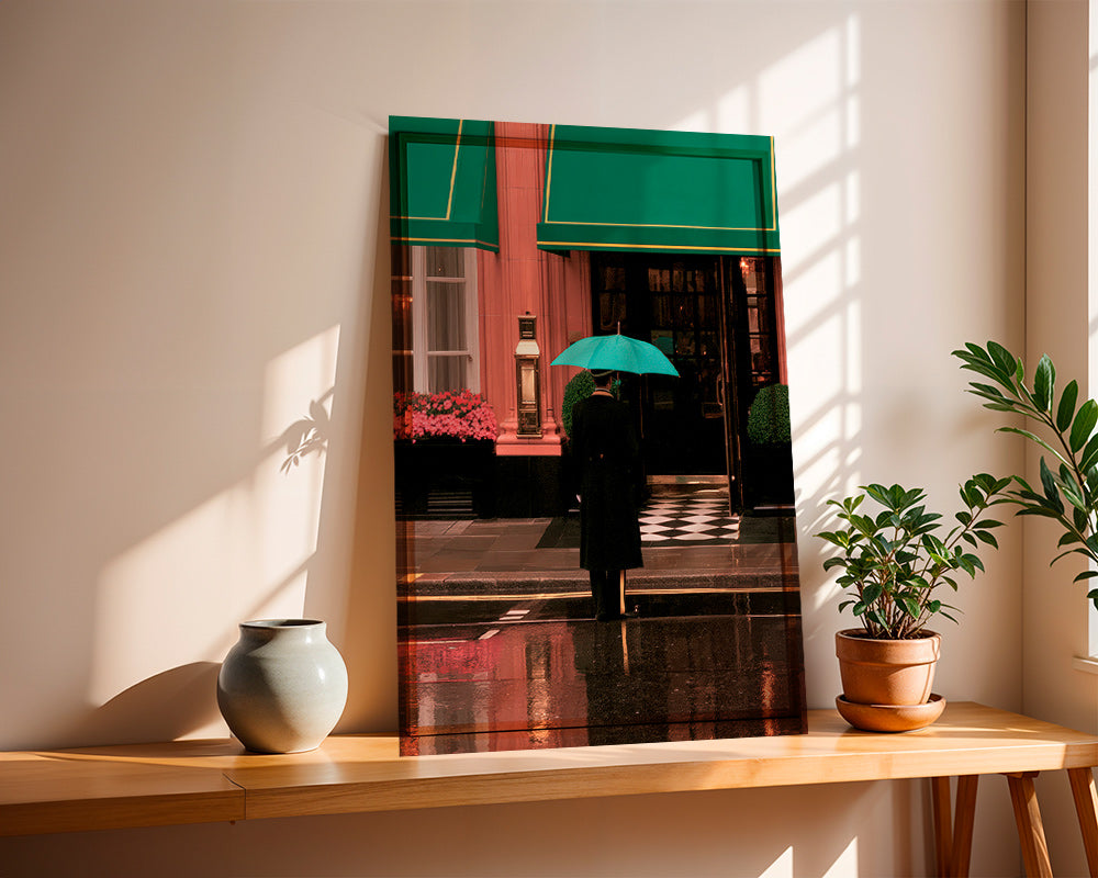 Stadsfotografi: gestalt med paraply och reflektioner
