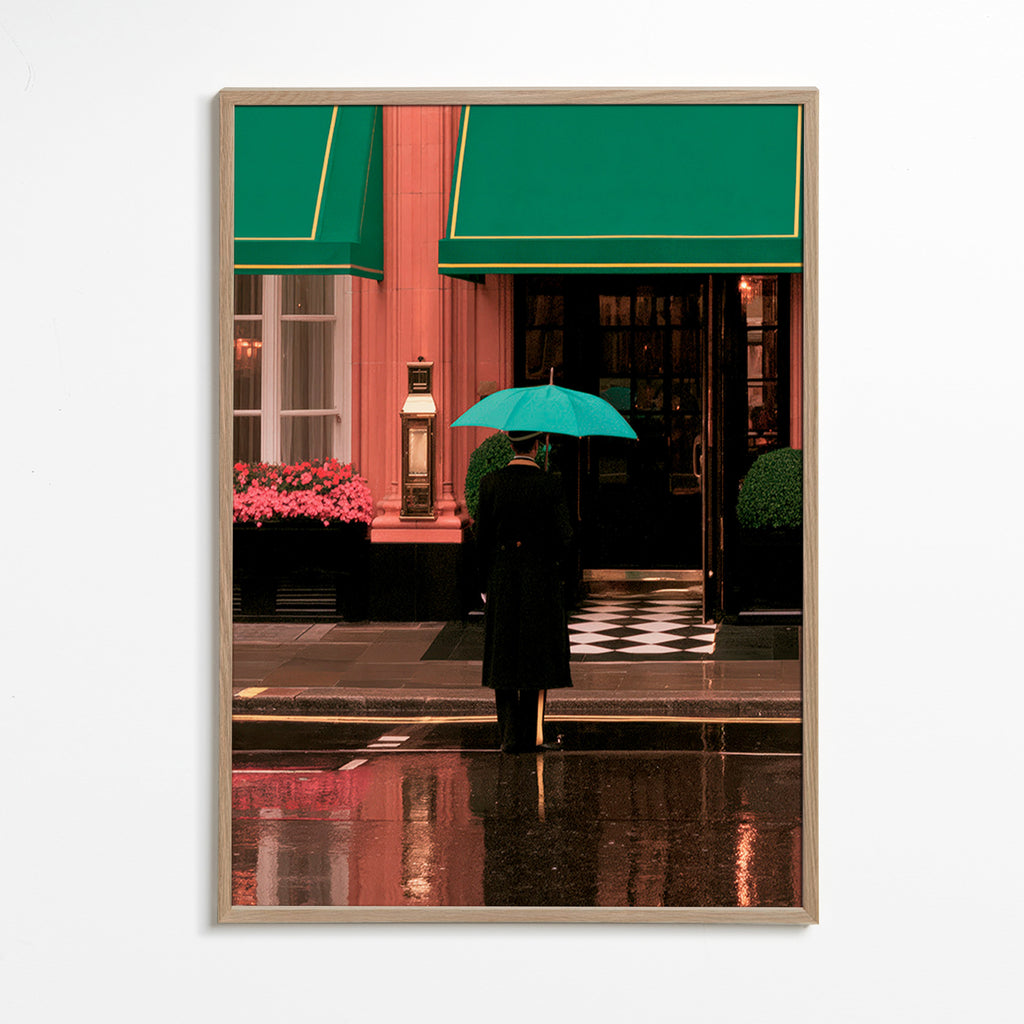 Stadsfotografi: gestalt med paraply och reflektioner