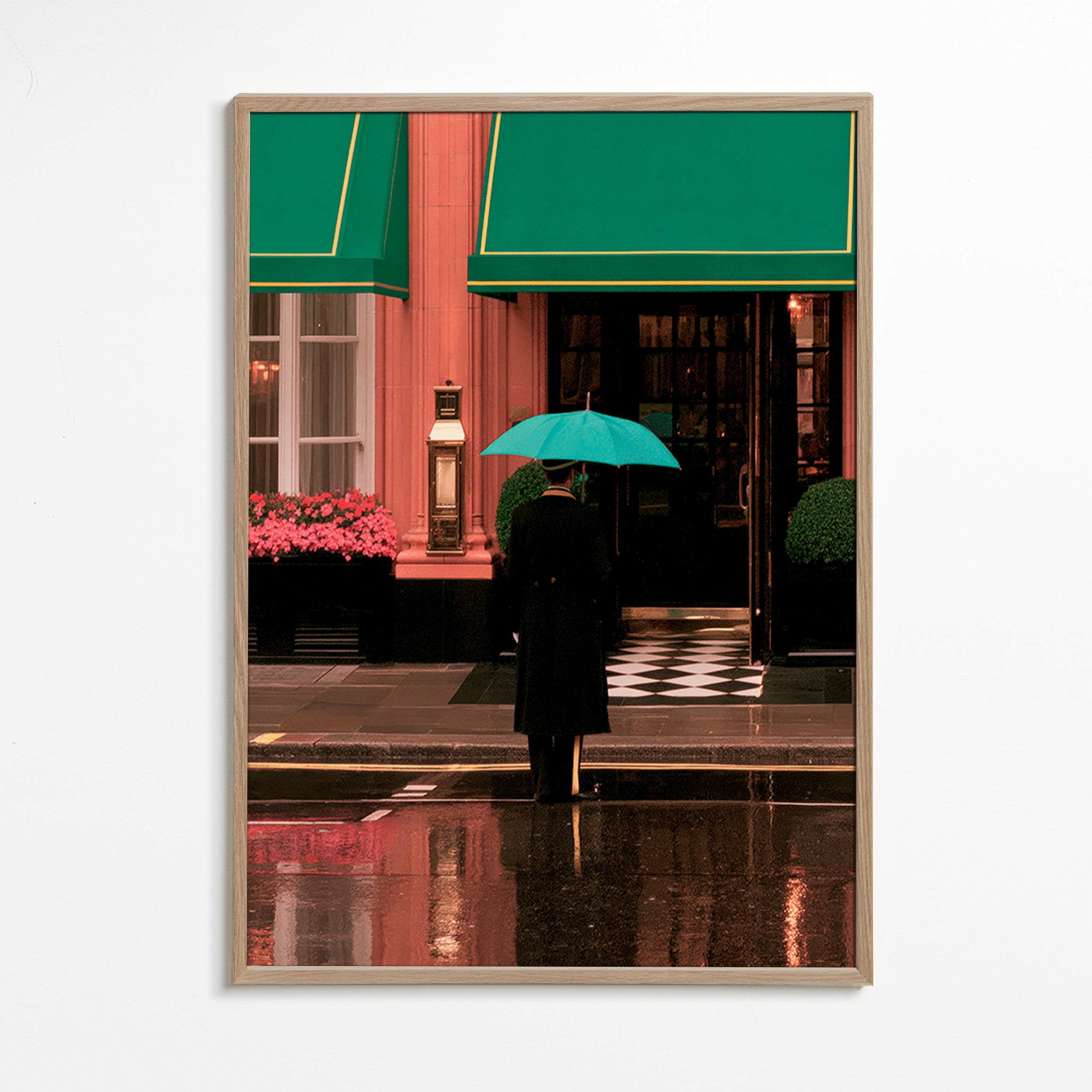 Stadsfotografi: gestalt med paraply och reflektioner