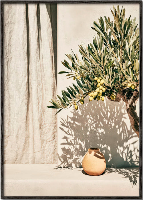Botanisk poster olivgren