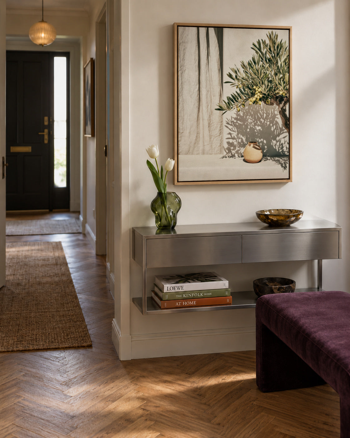 Mediterranean Light - Framed canvas in an interior