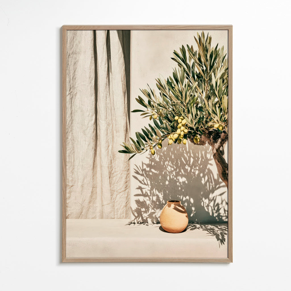 Botanisk poster olivgren