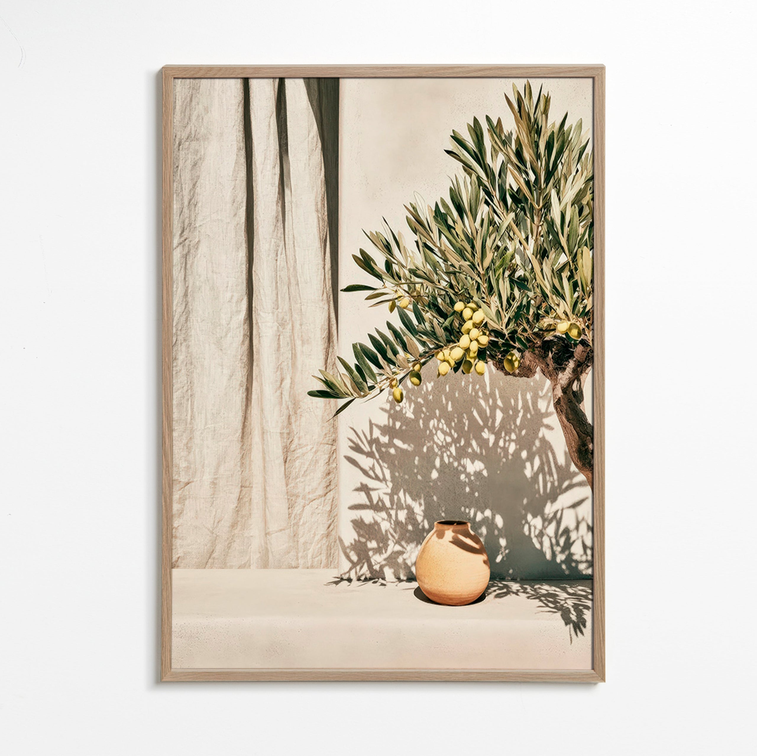 Botanisk poster olivgren
