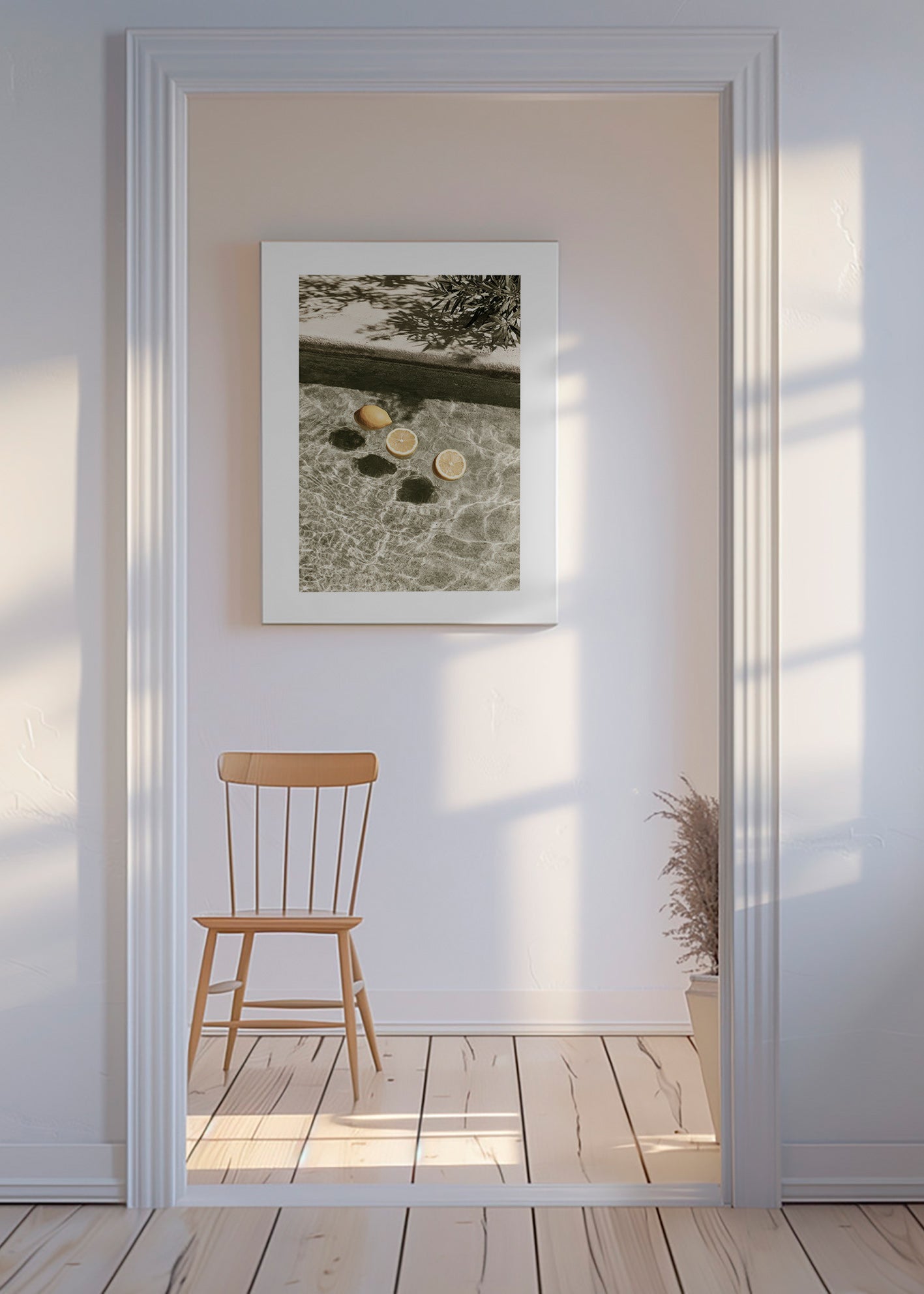Kökskonst med svävande citroner